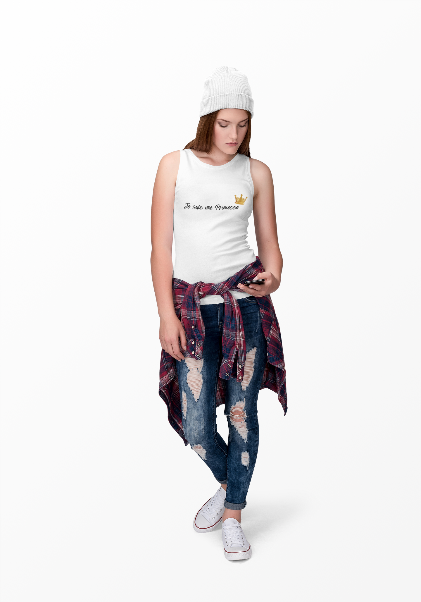 Women's Tank Top — "Je suis une Princesse"