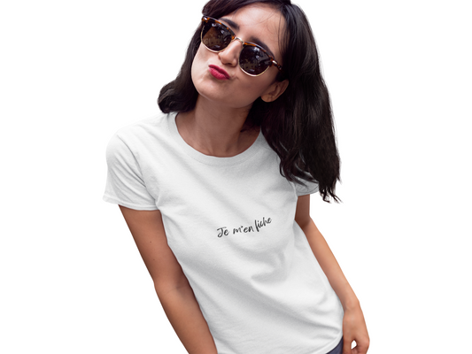 'Je m'en fiche' Minimalist  Woman Tee