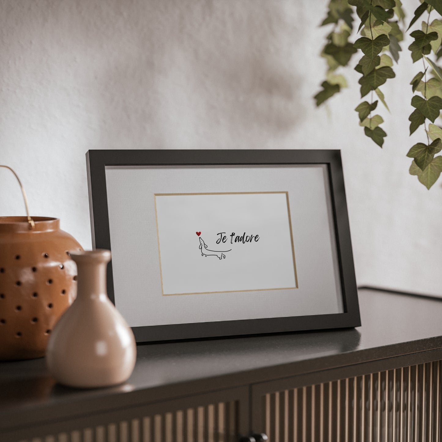 "Je T'adore" Framed Poster Wall Art