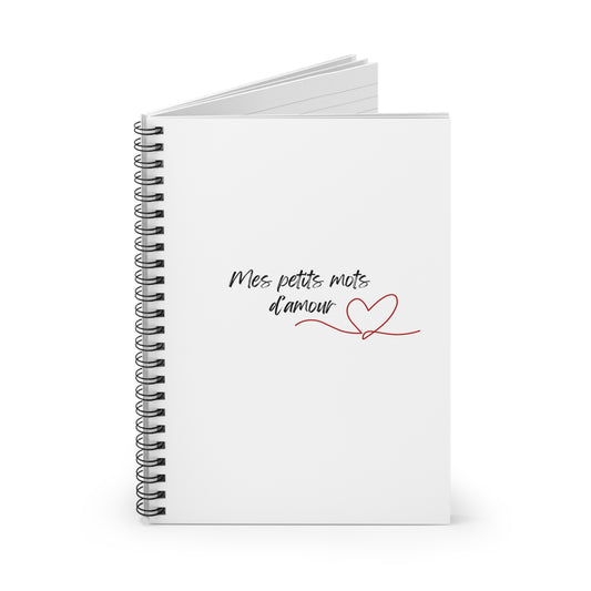 Spiral Notebook — "Mes Petits Mots d'Amour"
